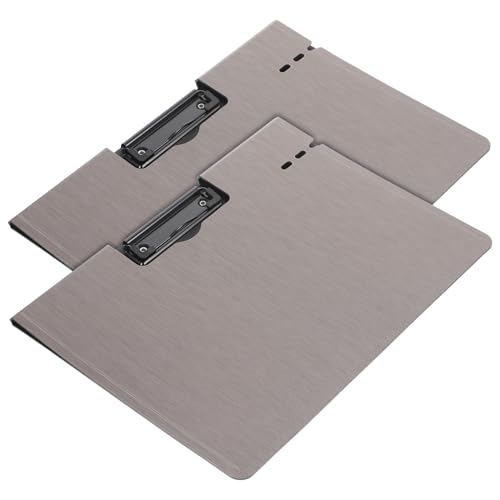 DOITOOL Faltbares Klemmbrett mit Robustem Clip Praktische Aktenmappe für Bürobedarf für Dokumentenorganisation und Notizen Unterwegs Tiefgrau von DOITOOL