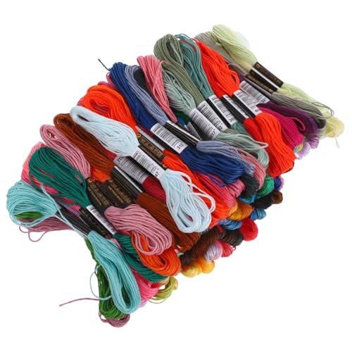 DOITOOL Farben DIY Stickgarn Set Buntes Stickgarn mit Nadeln Bruchsicheres Nähgarn für Kreuzstich Handarbeiten Armbandherstellung Anfänger und Profi Geeignet von DOITOOL