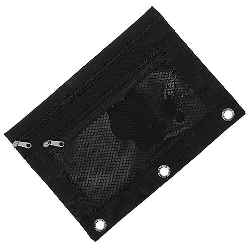 DOITOOL Federmäppchen für 3 Ringordner transparent Stifttasche Netzbeutel mit Reißverschluss machen Umschlag schultüte bürotasche Blinder Dokumententasche Ordnertaschen Oxford-Stoff Black DOITOOL Federmäppchen für 3 Ringordner transparent Stifttasche Netzbeutel mit Reißverschluss machen Umschlag schultüte bürotasche Blinder Dokumententasche Ordnertaschen Oxford-Stoff Black von DOITOOL