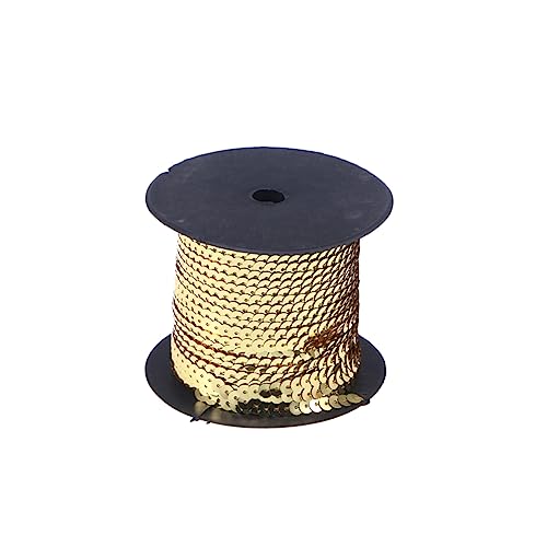 DOITOOL Flaches Paillettenband Lichtgold Yards Rolle Elastisches Diy Dekoband für Hochzeitskleider Handwerk Kostümverzierungen und Textilkunst von DOITOOL