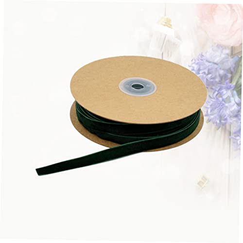 DOITOOL Flockband Dunkelgrün Nicht Elastisches Samtband für Diy Geschenkverpackung Kleidung Kopfaccessoires Halsketten Dekoratives Bastelband für Zuhause und Geschäft von DOITOOL