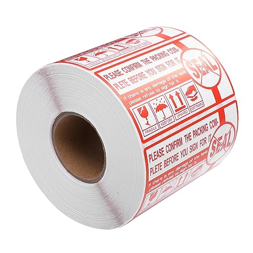 DOITOOL Fragile Aufkleber Selbstklebende Versandetiketten für Verpackungen Warnhinweise für Zerbrechliche Güter für Sicheres Packen und Transport von DOITOOL