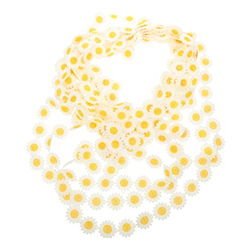 DOITOOL Gänseblümchen wasserlösliche Spitze Spitzenband umwickeln Bandspitze Dekoration Party wedding decoration blumenmuster Gänseblümchen-Stickerei-Spitzenbesatz Bastelband nähen Nylon von DOITOOL