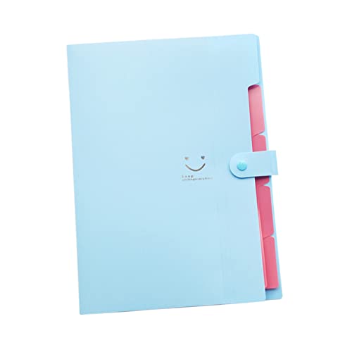 DOITOOL Gesichtsordner Pastellpapier Organizer Ordner Rosa Fächerordner Organizer Farbfächer Schul Schreibwarenordner Mit Taschen Ordner Akkordeonordner von DOITOOL