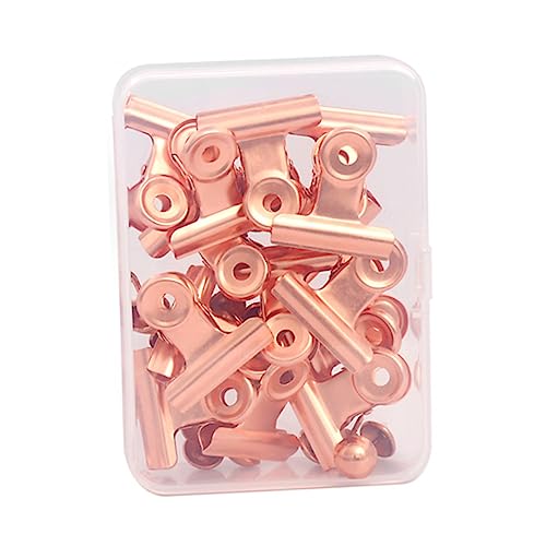 DOITOOL Gold Metall Büroklammern Rundclips für Dokumente Organisieren von Unterlagen für Büro und Zuhause Stabil und Langlebig von DOITOOL