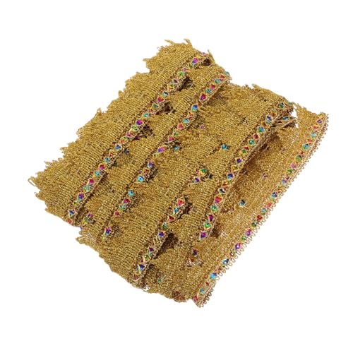 DOITOOL Goldene Spitzenborte mit Pailletten DIY Bastelband für Kleidung Dekorationen Blumensträuße Langlebig Vielseitig und Elegant für Handwerk Projekte von DOITOOL