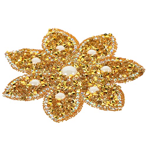 DOITOOL Goldene Strass Applikation für DIY Kleidung Bügelbild Harz für Dekoration von Kleidung Schuhen für und Besondere Anlässe von DOITOOL
