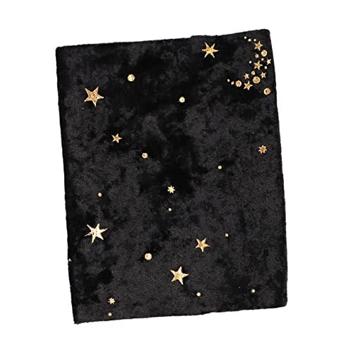 DOITOOL Goldgenähter Bucheinband Prägung Von Buchhüllen Stoff Buchumschläge Schutz Bucheinband Stoff Bucheinband Bronzing Samtstoff Schwarz von DOITOOL