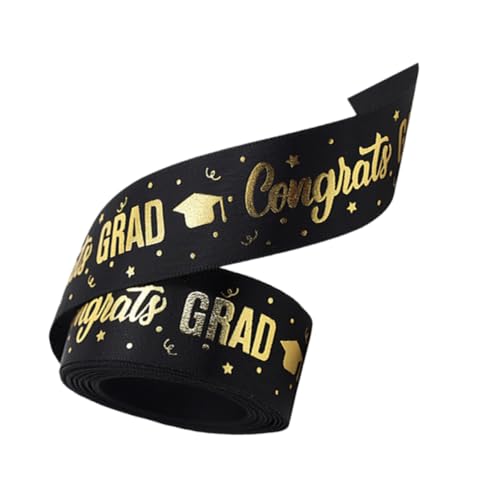 DOITOOL Graduationsband Dekoratives Satinband mit Goldfarbener Prägung für DIY Bastelprojekte und Feierlichkeiten für Partydekoration und Kreative Accessoires DOITOOL Graduationsband Dekoratives Satinband mit Goldfarbener Prägung für DIY Bastelprojekte und Feierlichkeiten für Partydekoration und Kreative Accessoires von DOITOOL