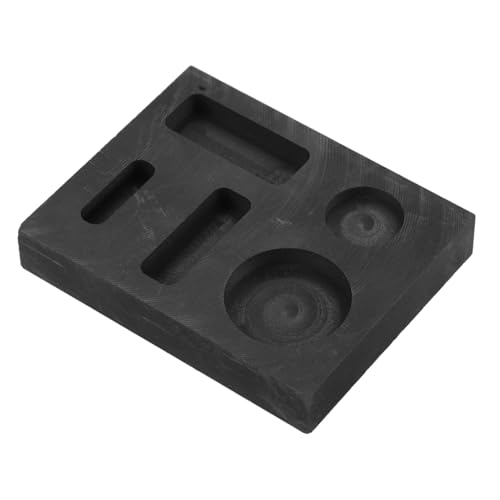 DOITOOL Graphitform gießen Schmelzformen Und Barren Gussform Tiegelformen aus Graphit für Veredelung von Schrott Gusssandform Ingotform schmelzendes Gießwerkzeug Metallguss-Bausatz Schwarz von DOITOOL