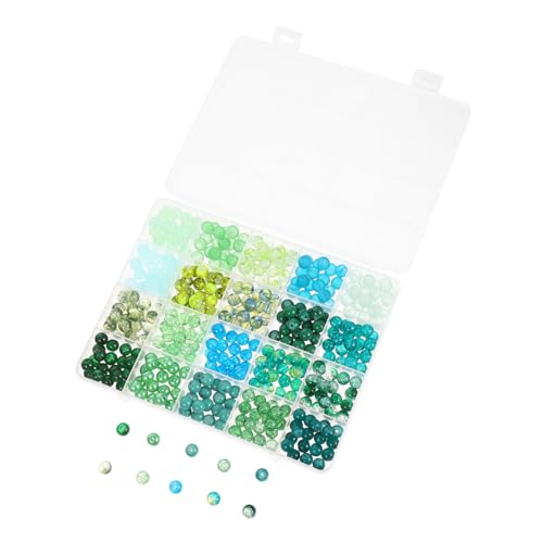DOITOOL Grüne Glasperlen Perlen Zum Basteln Glasperlen Zur Herstellung Von Armbändern Charms Für Die Herstellung Von Armbändern Schmuckperlen Glasschmuck Perlen Handwerksbedarf von DOITOOL