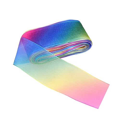 DOITOOL Haarschmuck Bandfransen-chiffon Haarband Schier Lila Band Wickelband Schleife Party Bunt Regenbogen Stoffband Organza Farbverlauf Aus Satinband Geschenkband von DOITOOL