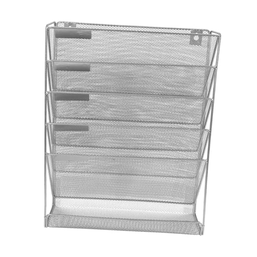 DOITOOL Hängendes Aktenregal für Wand Lagiger Metall Dokumentenhalter für Wohnräume und Studentenwohnheime Robust und Modern Sorgt für Ordnung bei Büchern und Notizen von DOITOOL