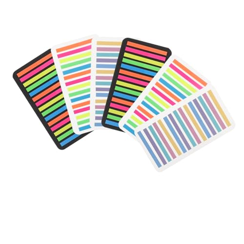 DOITOOL Haftnotizen Lesezeichen Index Tabs aus Pet für Effektives für Büro und Dyslexie Transparente und Fluoreszierende Marker von DOITOOL