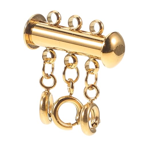DOITOOL Halskettenverbinder selber machen Schmuck Spacer verdreifachen geschichtet Extender für Multi-Halsketten-Layering-Verschluss Kettenseparator zum Schichten Rostfreier Stahl Golden von DOITOOL