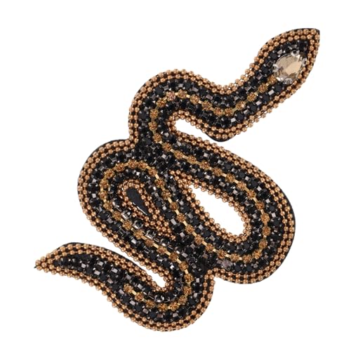 DOITOOL Handgefertigter Strass Schlangen Patch Perlen Applikation zum Aufnähen Einzigartiges Schlangen Design Vielseitig für Kleidung Schuhe Accessoires DIY Dekoration DOITOOL Handgefertigter Strass Schlangen Patch Perlen Applikation zum Aufnähen Einzigartiges Schlangen Design Vielseitig für Kleidung Schuhe Accessoires DIY Dekoration von DOITOOL
