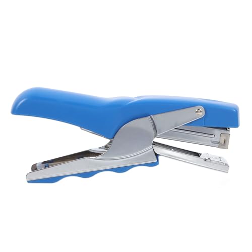 DOITOOL Handhefter Schulmaterial manuelle Hefter handhaben Lehrer Mini für Bürowefter tragbar Schreibtisch Metallhefter Hefter Klassenzimmer Hefter schwere Ausführung Abs Blau von DOITOOL