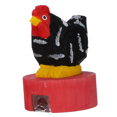 DOITOOL Handlicher Manueller Bleistiftspitzer aus Holz Tierförmig als Huhn Tragbar für Schüler Präzises Schärfen Ergonomischer Kurbelmechanismus Niedliches Schulzubehör für Zeichnen und von DOITOOL