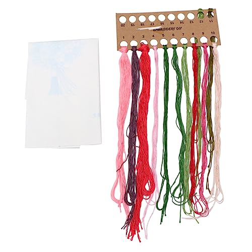 DOITOOL Handstickset Stickpackungen Stickset Stickset Für Anfänger Rot von DOITOOL