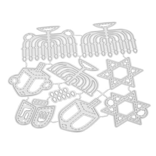 DOITOOL Hanukkah Stanzform Metall für DIY Kartenherstellung und Scrapbooking Langlebige Schablone für Bastelprojekte und Albumdekoration von DOITOOL