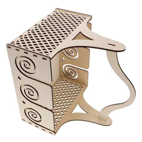 DOITOOL Holz Garnspender Handheld Organizer für Stricken und Häkeln Kompakter Garnhalter mit Praktischer Garnschale für Einfache Handhabung und Portabilität für Kreative Bastler von DOITOOL
