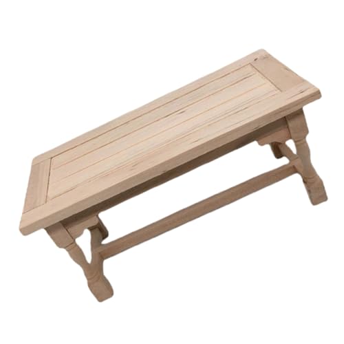 DOITOOL Holz Rechteckiger Esstisch Maßstab Miniatur Tisch für Puppenhaus Dekoration für Spiel und Wohnaccessoires DOITOOL Holz Rechteckiger Esstisch Maßstab Miniatur Tisch für Puppenhaus Dekoration für Spiel und Wohnaccessoires von DOITOOL