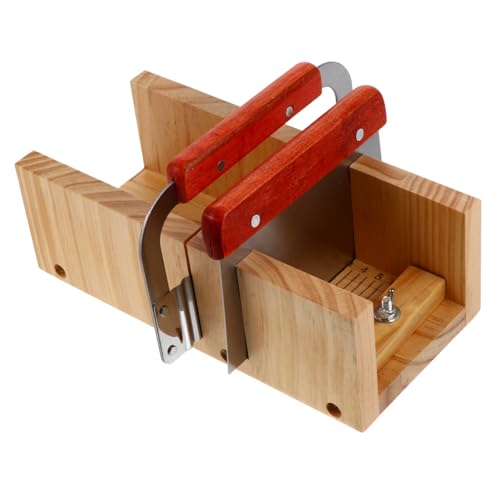 DOITOOL Holz Seifenschneider mit Wellen und Glattschneider Ergonomischer Griff Langlebiges Material Vielseitig für Handgemachte Seifen Kuchen Schokolade Zuckerwürfel DIY Seifenherstellung von DOITOOL
