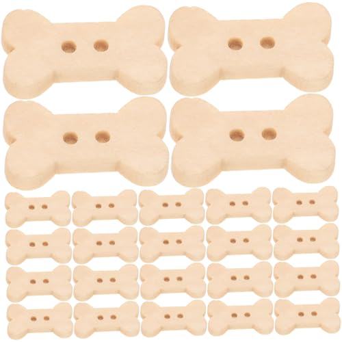 DOITOOL Holzknöpfe in Knochenform, zum Nähen, vielseitig einsetzbar, für Kleidung, Bastelzubehör, Dekoration und personalisierbar, 100 Stück DOITOOL Holzknöpfe in Knochenform, zum Nähen, vielseitig einsetzbar, für Kleidung, Bastelzubehör, Dekoration und personalisierbar, 100 Stück von DOITOOL