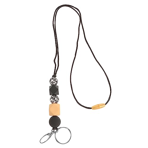 DOITOOL Holzperlen Ausweishalter Lanyard mit Clip Eleganter Schlüsselband Kartenhalter für Damen und Mädchen Leichte Tragbare Id Kartenkette mit Glatten Holzperlen für Beruf und Alltag DOITOOL Holzperlen Ausweishalter Lanyard mit Clip Eleganter Schlüsselband Kartenhalter für Damen und Mädchen Leichte Tragbare Id Kartenkette mit Glatten Holzperlen für Beruf und Alltag von DOITOOL