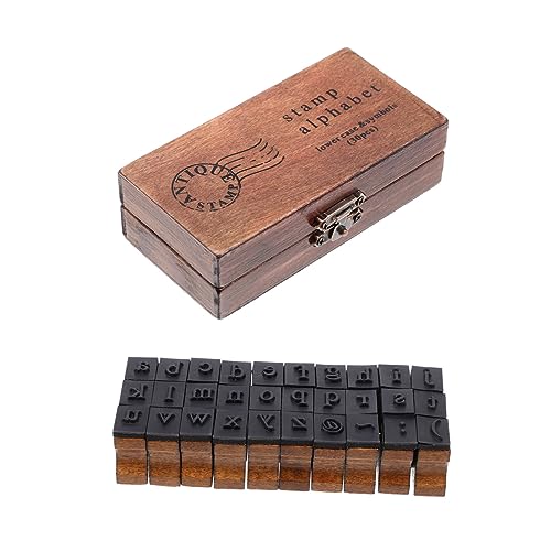 DOITOOL Holzstempel mit Buchstaben und Zahlen Langlebige DIY Stempel Sicherem Holz Glatte Oberfläche ohne Grate Vielseitig für Holz Kreative Bastelidee für Erwachsene von DOITOOL