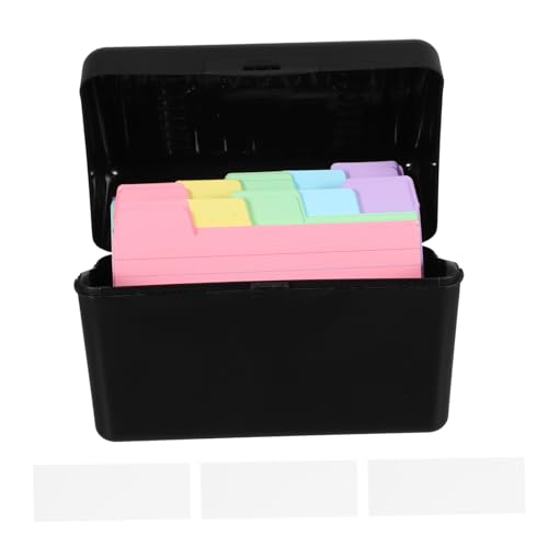 DOITOOL Indexkarten Box Schwarz mit Selbstklebenden Registerkarten Leichte und Stabile Karteikasten Aufbewahrung für Rezepte Notizen Adressen für Schule und Büro DOITOOL Indexkarten Box Schwarz mit Selbstklebenden Registerkarten Leichte und Stabile Karteikasten Aufbewahrung für Rezepte Notizen Adressen für Schule und Büro von DOITOOL