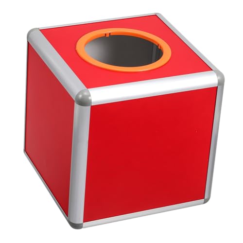 DOITOOL Kasten -Box Gewinnspielboxen Tombola-Losbehälter Tombolaboxen für Tickets mit Schloss box gutscheinbox Trinkgeldglas Trinkgeld für Geld Aluminiumlegierung rot von DOITOOL