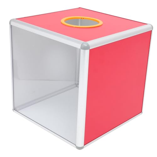 DOITOOL Kasten Tombola-preisbox Mit Schlitz Tombola-los-inhaber Klar Stapelbar Spende Party Groß Anregung Behälter Für Tombola-tickets Barmann Wohltätigkeit Verlosen Rot Aluminiumlegierung von DOITOOL