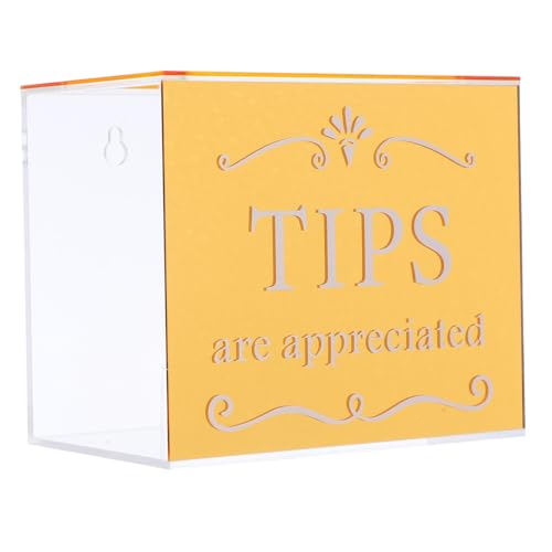 DOITOOL Kasten Vorschlagsbox Tombola-Preise Zubehör für den Verkaufsstand Tipp Münzglas Geld Trinkgeld Glas Trinkgeldglas für Musiker Trinkgläser Dropbox Acryl Golden DOITOOL Kasten Vorschlagsbox Tombola-Preise Zubehör für den Verkaufsstand Tipp Münzglas Geld Trinkgeld Glas Trinkgeldglas für Musiker Trinkgläser Dropbox Acryl Golden von DOITOOL