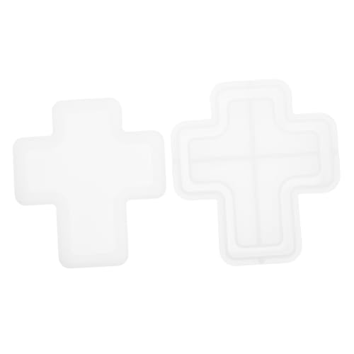 DOITOOL Kerzenform aus Gips Formen zur Kerzenherstellung Form für Teelichthalter Kreuz Charms Silikonform kerzenform selber machen Formen aus Epoxidharz Kieselgel Weiß von DOITOOL