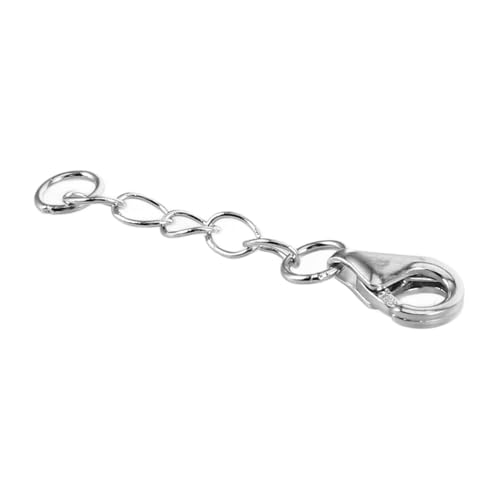 DOITOOL Kettenverlängerung versilberte Kette Kettenglied aus Edelstahl Halskette Verlängerungskette DIY Schmuck Zubehör Schmuckzubehör Halskette Extender armband zubehör 925 Silber Silver von DOITOOL