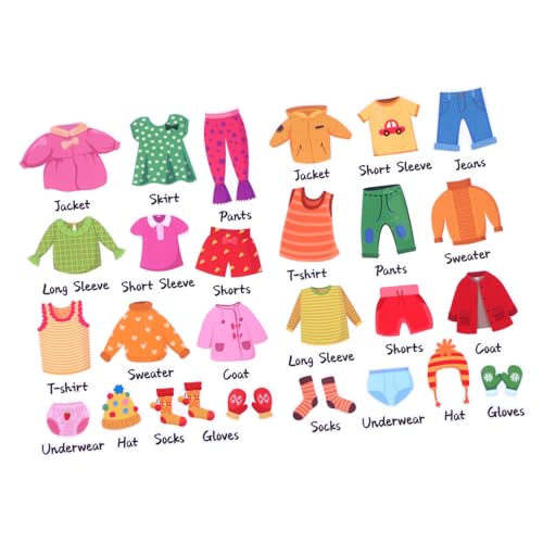 DOITOOL Kleiderschrank Aufkleber PVC Kleidungsetiketten mit Motiven Kleidungskategorien Kinderleichtes Sortieren Waschbare Ordnungssticker für Garderobe DOITOOL Kleiderschrank Aufkleber PVC Kleidungsetiketten mit Motiven Kleidungskategorien Kinderleichtes Sortieren Waschbare Ordnungssticker für Garderobe von DOITOOL
