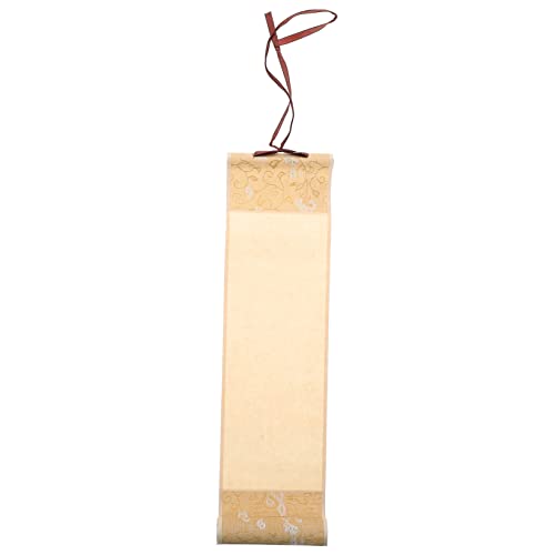 DOITOOL Kleine Schriftrolle Kalligraphie Wandrolle Wandbehänge Wandhängendes Schreiben Bemalte Schriftrolle Schlüssel Scrollen Sie Leer Für Die Wand Hängen Rot Reis Papier Khaki von DOITOOL