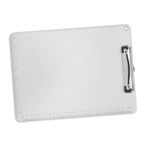 DOITOOL Klemmbrett aus Aluminiumlegierung mit Zentimeterskala Rutschfest und Tragbar für Büro und Schule Dokumentenablage für Notizen von DOITOOL