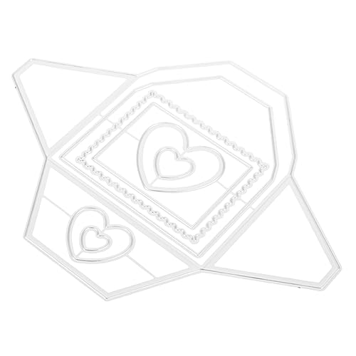 DOITOOL Kohlenstoffstahl Stanzform Herzumschlagdesign DIY Prägeform für Grußkarten und für Scrapbooking und Bastelarbeiten Robust und Langlebig von DOITOOL