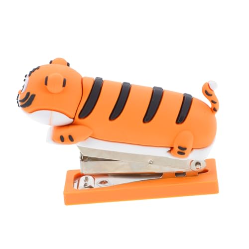 DOITOOL Kompakter Mini Tiger Hefter Tragbares Handliches Heftgerät im Niedlichen Tierdesign für Büro Schule und Unterwegs Leicht Langlebig für Verschiedene Anwendungen von DOITOOL