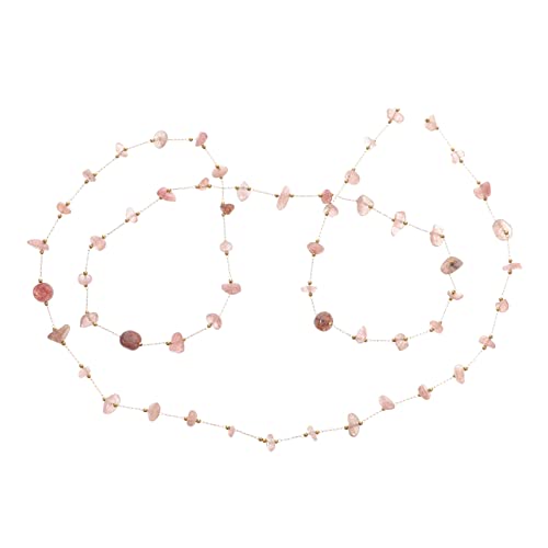 DOITOOL Kristall Halskette Herstellung Halskette Masse Perlen aus Naturstein Perlen für Armbänder Sicherungsperlen Kristallperlen Stränge aus Steinperlen Rostfreier Stahl Lavendel von DOITOOL