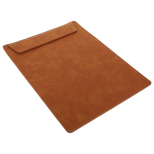 DOITOOL Leder Anmelde Clipboard Büroprodukt Bürodokumentenclip Datei Tablet Clip Dokumentenhalter Braun von DOITOOL
