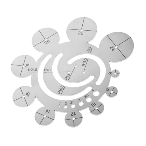 DOITOOL Lederlineal Messung runden für gerundet DIY-Vorlage Ecke Template Tool Lineal Kreisschablonenlineal runde Schablonenvorlagen zirkuläre Vorlage Multifunktionskreisvorlage Metall DOITOOL Lederlineal Messung runden für gerundet DIY-Vorlage Ecke Template Tool Lineal Kreisschablonenlineal runde Schablonenvorlagen zirkuläre Vorlage Multifunktionskreisvorlage Metall von DOITOOL