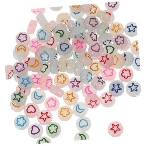 DOITOOL Leuchtende Acrylperlen für selbstgemachte Armbänder, bunte Herz-Buchstabenmuster-Perlen für Bastelprojekte, glattes und hautfreundliches Design, 4 Beutel DOITOOL Leuchtende Acrylperlen für selbstgemachte Armbänder, bunte Herz-Buchstabenmuster-Perlen für Bastelprojekte, glattes und hautfreundliches Design, 4 Beutel von DOITOOL