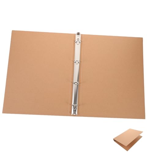 DOITOOL Loseblatt-Bucheinband Gadgets sperren Schutz Stoßstangen Binderschale aktenkoffer aktentaschen abdeckungen ordner npog A4-Ringbuch mit 4 Ringen Loseblatt-Notizbuchhülle Kraftpapier von DOITOOL