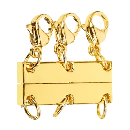 DOITOOL Magnetischer Halskettenverschluss für Lagenlook Stabiler Zinklegierungs Lobsterverschluss mit Löchern Verheddernd Kompakt und Reisetauglich für Damen Schmuck und Alltag von DOITOOL
