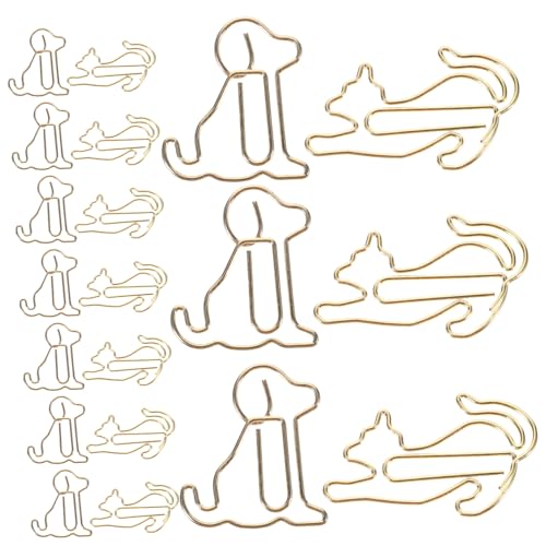 DOITOOL Metall Büroklammern Teilig Tierform Hund Katze Dekorativ Stark Langlebig für Katzenliebhaber und Hundeliebhaber Büro Organizer DOITOOL Metall Büroklammern Teilig Tierform Hund Katze Dekorativ Stark Langlebig für Katzenliebhaber und Hundeliebhaber Büro Organizer von DOITOOL