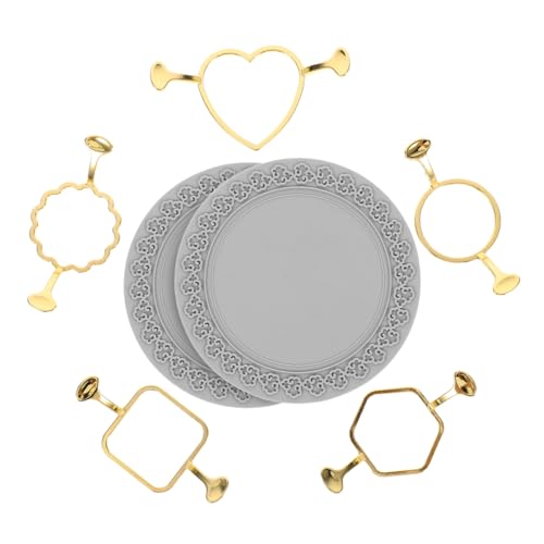 DOITOOL Metall Wachssiegel Form Teilig mit Silikonmatte für DIY Wachssiegel Stempel in Runde Herz Viereck Hexagon Blume Formen Geeignet für Einladungen Umschläge Weinverpackung von DOITOOL
