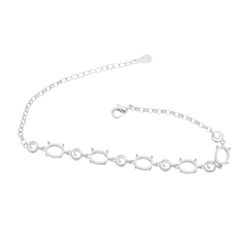 DOITOOL Metall-armbandfassung Blank Tray Cabochon Einstellungen für Schmuckherstellung Verstellbare Basis für Herren Damen DIY Armband Zubehör von DOITOOL